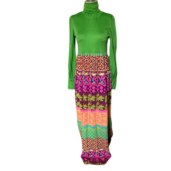 Vintage Dresses & Skirts - Vintage 1960s mod print dress S/M